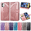Case For iPhone 12 / 11 Pro Max / SE2020/ XS Max / XR XS 7/8 7/8 plus Card Holder Flip Magnetic Full Body Cases Butterfly Solid Colored PU Leather TPU