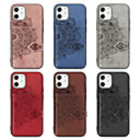 Case For iPhone 12 / 11 Pro Max / SE2020/ XS Max / XR XS 7/8 7/8 plus Wallet Card Holder Pattern Back Cover Solid Colored PU Leather TPU PVC