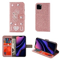 Case For iPhone 12 iPhone 11 Pro Max iPhone Xs Max Wallet / Card Holder / with Stand Full Body Cases Glitter Shine Angel PU Leather Case For iPhone 7 8 iPhone 7 Plus 8 Plus XR X XS iPhone SE(2020) 5S miniinthebox