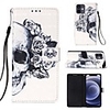 Case For iPhone 12 / iPhone 12 Mini / iPhone 12 Pro / iPhone 12 Pro Max Card Holder Flip Magnetic Full Body Cases Skull Flower PU Case For iPhone 11 Pro Max / SE2020 / XS Max / XR XS 7 / 8 7 / 8 plus