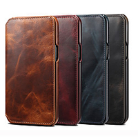 Case For iPhone 12 / iPhone 12 Pro Max / iPhone 12 Pro / iPhone 11 / iPhone 11 Pro Max / iPhone XS Max Card Holder Shockproof Flip Full Body Cases Solid Colored Genuine Leather miniinthebox