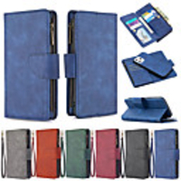 Case For iPhone 12 Card Holder / Shockproof / Magnetic Full Body Cases Solid Colored PU Leather For iPhone 12 Pro Max/X/XS/XR/XS Max/6 6S 7 8 Plus/6 6S 7 8/SE 2020