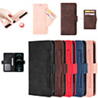 Case For iPhone 12 Mini / iPhone 11 Pro Max / iPhone XS Max / XR / 6S / 7 / 8 Plus / SE 2020 Card Holder / Shockproof / Flip Full Body Cases Solid Colored PU Leather