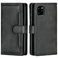 Case For iPhone 6 7 8 6plus 7plus 8plus XR XS XSMAX X SE 11 11Pro 11ProMax Wallet Card Holder Flip Full Body Case Solid Colored PU Leather