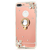 Case For iPhone 7 / iPhone 7 Plus / Apple iPhone 8 Plus / iPhone 8 / iPhone 7 Plus Rhinestone / with Stand / Ring Holder Back Cover Solid Colored Soft TPU