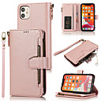 Case For iPhone 7 8 7 Plus 8 Plus X XS XR XS Max SE 11 11 Pro 11 Pro Max 12 Card Holder Flip Magnetic Full Body Cases Solid Colored PU Leather