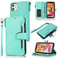 Case For iPhone 7 8 7 Plus 8 Plus X XS XR XS Max SE 11 11 Pro 11 Pro Max 12 Card Holder Flip Magnetic Full Body Cases Solid Colored PU Leather