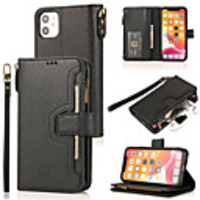 Case For iPhone 7 8 7 Plus 8 Plus X XS XR XS Max SE 11 11 Pro 11 Pro Max 12 Card Holder Flip Magnetic Full Body Cases Solid Colored PU Leather