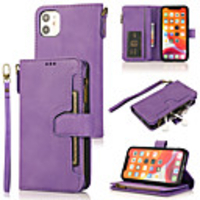 Case For iPhone 7 8 7 Plus 8 Plus X XS XR XS Max SE 11 11 Pro 11 Pro Max 12 Card Holder Flip Magnetic Full Body Cases Solid Colored PU Leather