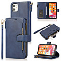Case For iPhone 7 8 7 Plus 8 Plus X XS XR XS Max SE 11 11 Pro 11 Pro Max 12 Card Holder Flip Magnetic Full Body Cases Solid Colored PU Leather