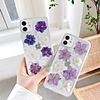 Case For iPhone 7 8 7 Plus 8 Plus X XS XR XS Max SE 11 11 Pro 11 Pro Max Transparent Pattern Back Cover Transparent Glitter Shine Flower TPU PC