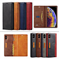 Case For iPhone11 Pro Max/11 Pro/11 /XS Max/XR /X/XS/iPhone7 8 6S 6P/iPhone 6/7/8 Card Holder / Shockproof / Magnetic Full Body Cases Solid Colored PU Leather