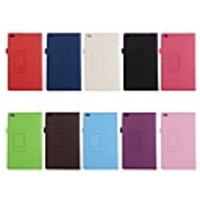 Case For Lenovo Lenovo Tab 4 8 Plus / Lenovo Tab 4 8 with Stand / Magnetic Full Body Cases Solid Colored Hard PU Leather