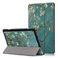 Case For Lenovo Lenovo Tab E10(TB-X104) / Lenovo Tab M10(TB-X605F) / Lenovo Tab P10(TB-X705F / L) Shockproof / Flip / Origami Full Body Cases Tree / Flower Hard PU Leather