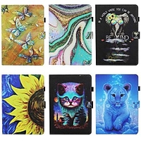 Case For Lenovo M10 Plus TB-X606F Card Holder with Stand Flip Full Body Cases Butterfly Animal PU Leather