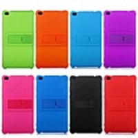 Case For Lenovo Shockproof / with Stand Back Cover Solid Colored Silica Gel