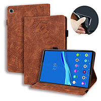 Case For Lenovo Tab P10 X705L X705F M10 TB-X605L X605F Lenovo E10 Tb X104 Lenovo M10 Plus Card Holder Flip Full Body Cases Solid Colored PU Leather