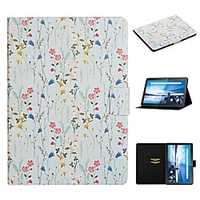 Case For Lenovo Tablets M10 Plus TB-X606F M10 TB-X605F TB-X505F Card Holder with Stand Pattern Full Body Cases Flower PU Leather miniinthebox