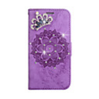 Case For LGk7 k8 k10 g3 g4 Card Holder Rhinestone Magnetic Full Body Cases Solid Colored Flower PU Leather TPU