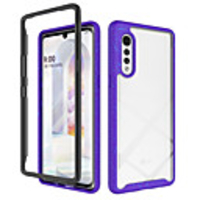 Case For LGLG K51 Stylo 6 Shockproof Transparent Back Cover Transparent Solid Colored Geometric Pattern TPU Acrylic PC