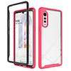 Case For LGLG K51 Stylo 6 Shockproof Transparent Back Cover Transparent Solid Colored TPU Acrylic PC