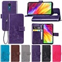 Case For LGLG Q Stylus / LGX Power3 / LGV40 Wallet / with Stand / Flip Full Body Cases Solid Colored / Butterfly / Flower Hard PU Leather