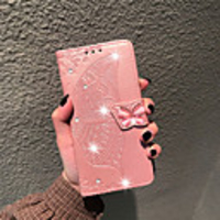Case For LGLG Stylo 4 / LGQ7 / LGK40 Wallet / Card Holder / Rhinestone Full Body Cases Butterfly / Flower Soft PU Leather