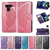 Case For LGLG V50 / LGV20 MINI / LGStylo 4 Wallet / Card Holder / Shockproof Full Body Cases Solid Colored / Butterfly Hard PU Leather