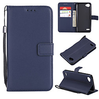 Case For LGLG X Power / LGV30 / LGV20 Wallet / Card Holder / Flip Full Body Cases Solid Colored PU Leather / TPU