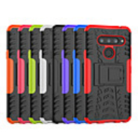 Case For LGLG X Power3 / LGV40 / LGV30 Shockproof / with Stand Back Cover Tile / Armor Hard PC / LGG6