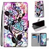 Case For LGQ70 / LGK50S / LGK40S Wallet / Card Holder / with Stand Full Body Cases Hollow Flower PU Leather / TPU for LGK30 2019 / LGK20 2019