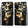 Case For LGQ70 / LGK50S / LGK40S Wallet Card Holder with Stand Full Body Cases Golden Butterfly Group PU Leather TPU for LGK30 2019 LGK20 2019 LGX Power