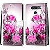 Case For LGQ70 / LGK50S / LGK40S Wallet Card Holder with Stand Full Body Cases Wild Rose PU Leather TPU for LGK30 2019 LGK20 2019 LGX Power