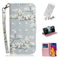 Case For LGV40 THINQ / LGStylo 5 / LGG8 THINQ Wallet / Card Holder / Shockproof Full Body Cases Magnolia Flower PU Leather