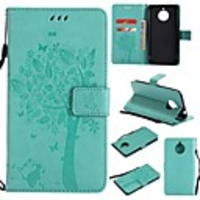 Case For Motorola Moto E4 Plus Wallet / Card Holder / Flip Full Body Cases Tree / Flower Hard PU Leather