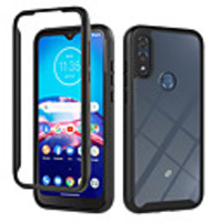 Case For Motorola Moto E7 / Moto E6S (2020) / MOTO ONE FUSION Transparent Back Cover Lines / Waves TPU / PC