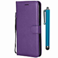 Case For Motorola MOTO G6 / Moto G6 Play / Moto G6 Plus Wallet / Card Holder / with Stand Full Body Cases Solid Colored PU Leather / TPU