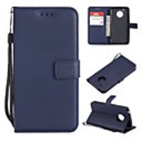 Case For Motorola MOTO G6 / Moto G6 Plus / Moto E4 Plus Wallet / Card Holder / Flip Full Body Cases Solid Colored PU Leather / TPU