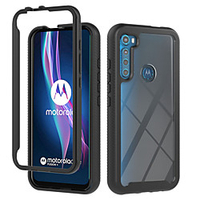 Case For Motorola Moto G8 Power Lite / Moto E6S (2020) / MOTO ONE FUSION Shockproof / Translucent Back Cover Geometric Pattern / Armor TPU / PC