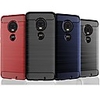 Case For Motorola MOTO One Vision / Moto G6 Play / Moto G6 Plus Shockproof / Ultra-thin Back Cover Solid Colored / Lines / Waves TPU / Carbon Fiber Case For Moto P30 Note / Moto P40 / Moto G7 Plus