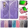 Case For Motorola MOTO P40 / MOTO One Vision / Moto G7 Wallet / Card Holder / Shockproof Full Body Cases Solid Colored / Butterfly Hard PU Leather