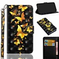 Case For Nokia 1.3 Nokia 2.3 Nokia 5.3 Wallet Card Holder with Stand Full Body Cases Golden Butterfly PU Leather TPU for Nokia 3.2 Nokia 7.2 Nokia 2.2 Nokia 4.2 Nokia 1 Plus