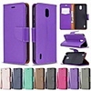 Case For Nokia 1.3 Nokia 2.3 Nokia 5.3 Wallet Card Holder with Stand Full Body Cases Lychee Pattern Solid Color PU Leather TPU for Nokia 3.2 Nokia 7.2 Nokia 2.2 Nokia 4.2 Nokia 1 Plus