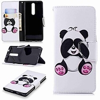 Case For Nokia Nokia 8 / Nokia 6 2018 / Nokia 2.1 Wallet / Card Holder / with Stand Full Body Cases Panda Hard PU Leather