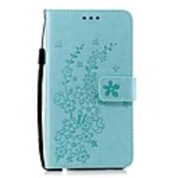 Case For Nokia Wallet / Card Holder / Shockproof Full Body Cases Solid Colored / Flower PU Leather