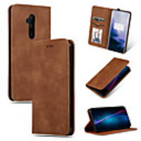 Case For Oneplus 6T 7 7 Pro 7T 7T Pro Card Holder Flip Full Body Cases Solid Colored PU Leather TPU