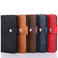 Case For OnePlus 8 Card Holder Flip Magnetic Full Body Cases Solid Colored PU Leather TPU Case For OnePlus Nord OnePlus 7 OnePlus 7 Pro OnePlus 7T OnePlus 6