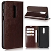 Case For OnePlus OnePlus 6 / One Plus 5 / OnePlus 5T Card Holder / with Stand Full Body Cases Solid Colored Hard Genuine Leather