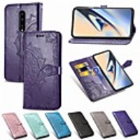 Case For OnePlus OnePlus 6 / One Plus 6T / One Plus 7 Wallet / Card Holder / Shockproof Full Body Cases Solid Colored / Flower Hard PU Leather