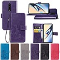 Case For OnePlus OnePlus 6 / One Plus 6T / One Plus 7 Wallet / with Stand / Flip Full Body Cases Solid Colored / Butterfly / Flower Hard PU Leather